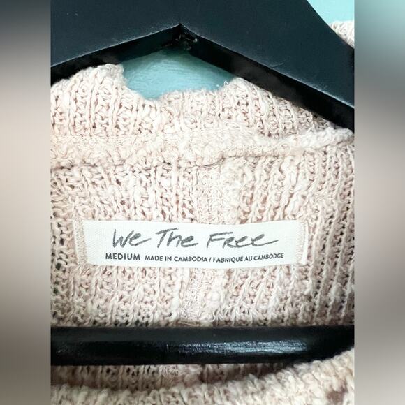 FREE PEOPLE Tommy Turtleneck sweater Toasted Almond cream neutral knit fall M - Picture 6 of 10